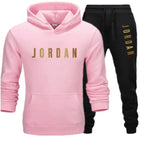 2026 seasonal discount set wool lining hooded sweatshirt casual set La sleeve top sports setv-AMAZON FACTORY