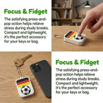 2026 Soccer Clicker Flag Keychain Fidget Stress Reliever for Football Fans World Cup Souvenir Pendant Collectible Gear-AMAZON FACTORY