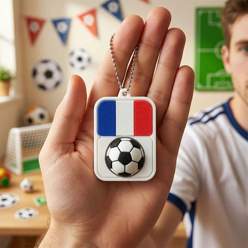 2026 Soccer Clicker Flag Keychain Fidget Stress Reliever for Football Fans World Cup Souvenir Pendant Collectible Gear-AMAZON FACTORY