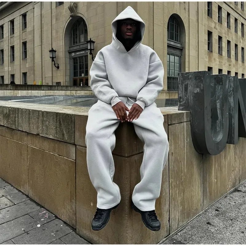 2026 Spring Summer Unisex High Street Hoodie & Sweatpants Matching Set Outfit Clothing-AMAZON FACTORY