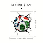 2026 Usa-Mexico FIFA World Cup Tear-Off Soccer Car Decal, Removable Waterproof Sticker, Suitable for Bumpers, Windows, Laptops-AMAZON FACTORY