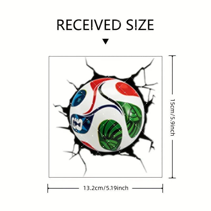 2026 Usa-Mexico FIFA World Cup Tear-Off Soccer Car Decal, Removable Waterproof Sticker, Suitable for Bumpers, Windows, Laptops-AMAZON FACTORY