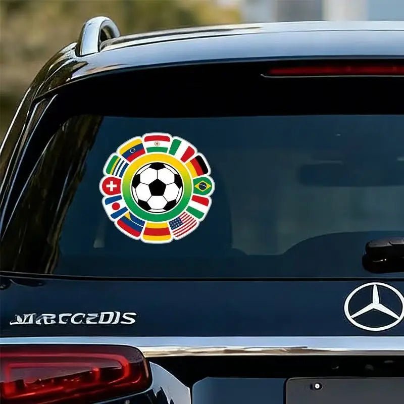 2026 Usa-Mexico FIFA World Cup Tear-Off Soccer Car Decal, Removable Waterproof Sticker, Suitable for Bumpers, Windows, Laptops-AMAZON FACTORY