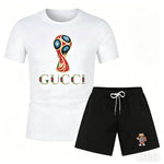 2026 World Cup 3D Printed Pattern Short Sleeved T-shirt Set, Suitable for Men, Comfortable and Sporty-AMAZON FACTORY