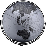 21" Black And Silver Modern Polyresin Globe - AMAZON FACTORY