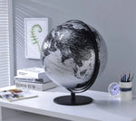 21" Black And Silver Modern Polyresin Globe - AMAZON FACTORY