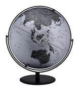 21" Black And Silver Modern Polyresin Globe - AMAZON FACTORY