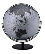 21" Black And Silver Modern Polyresin Globe - AMAZON FACTORY