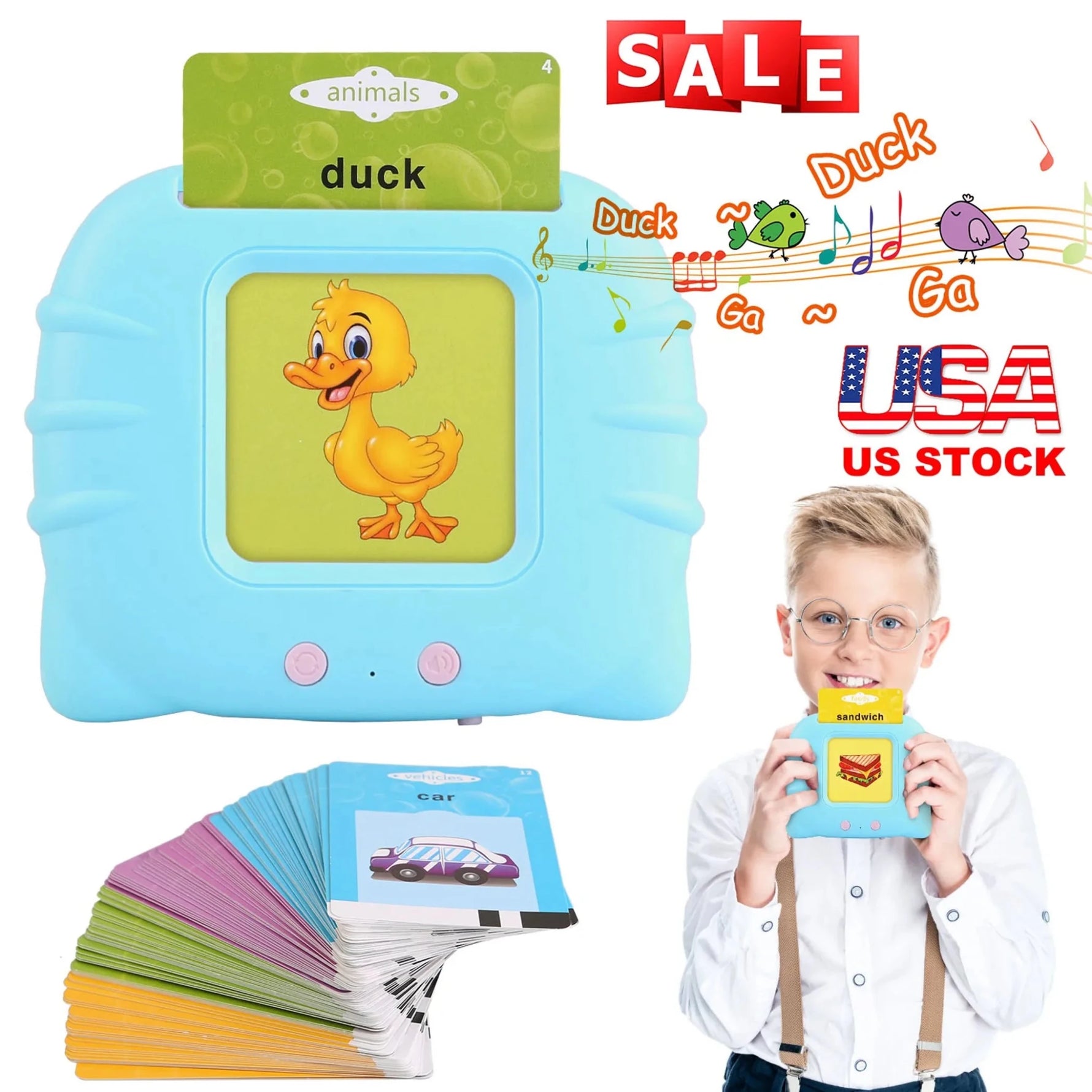 224 Words Kid Flash Talking Cards-AMAZON FACTORY