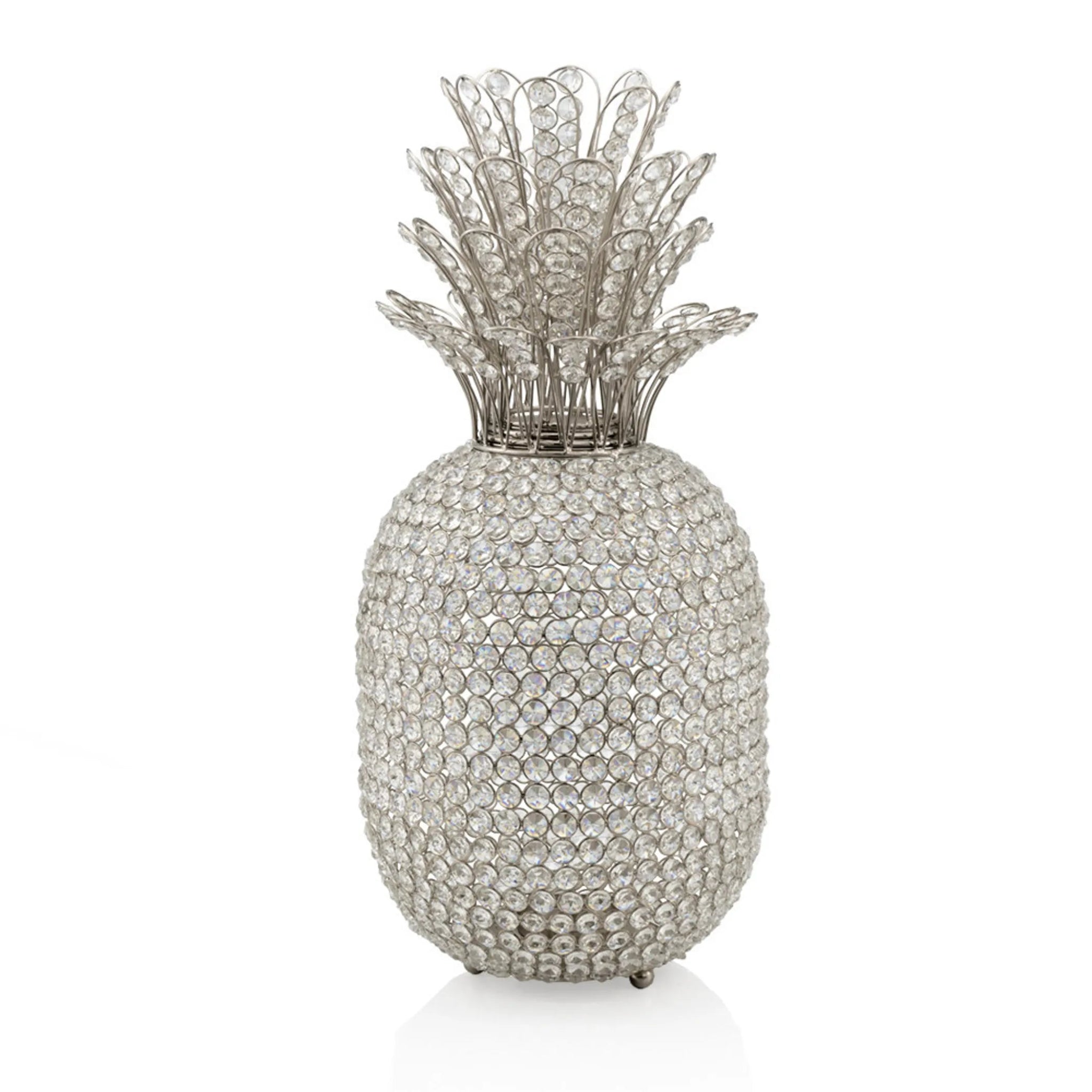 23" Glam Bling Faux Crystal and Silver Pineapple - AMAZON FACTORY