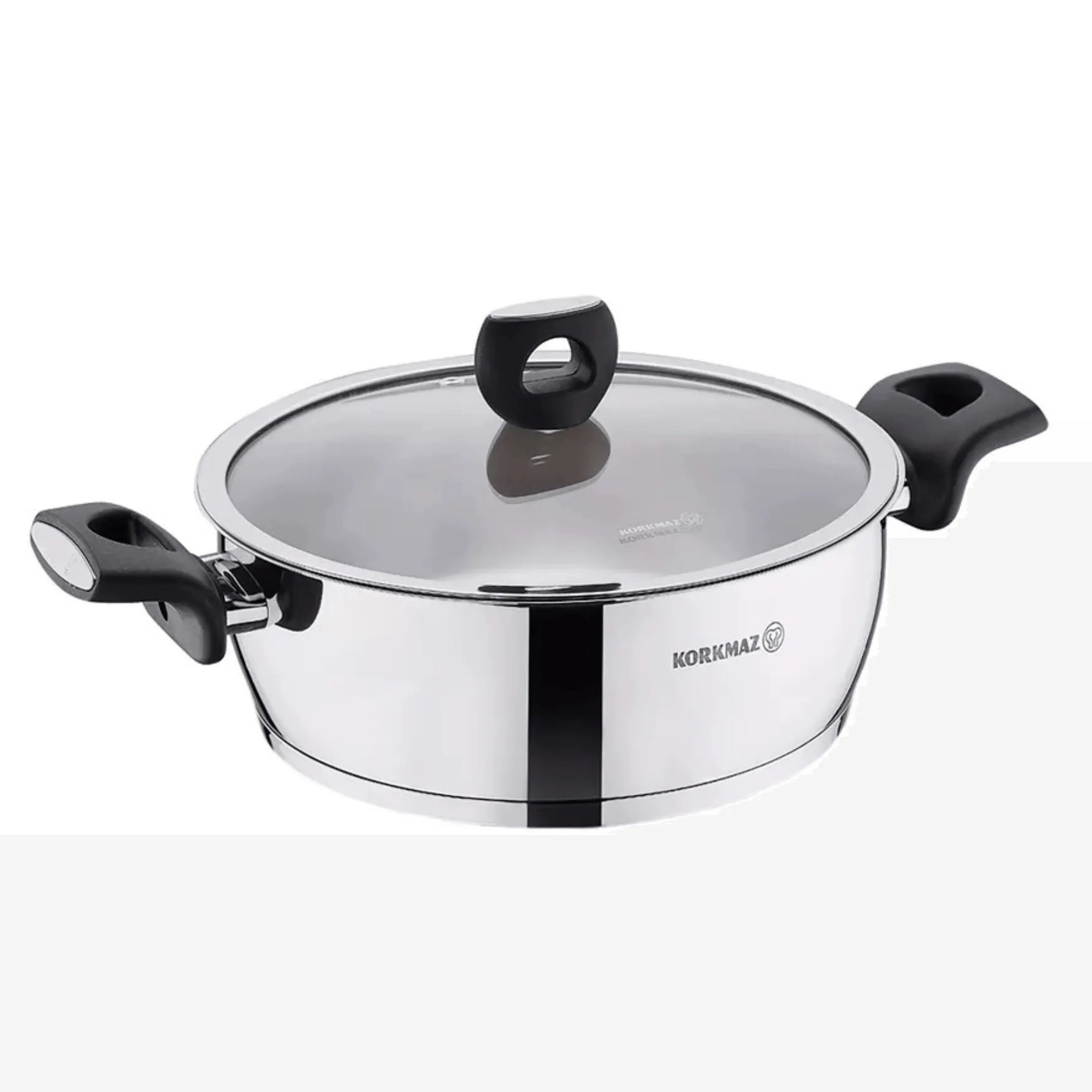 Korkmaz Nora 8 Piece Stainless Steel Casserole Cookware Set-AMAZON FACTORY