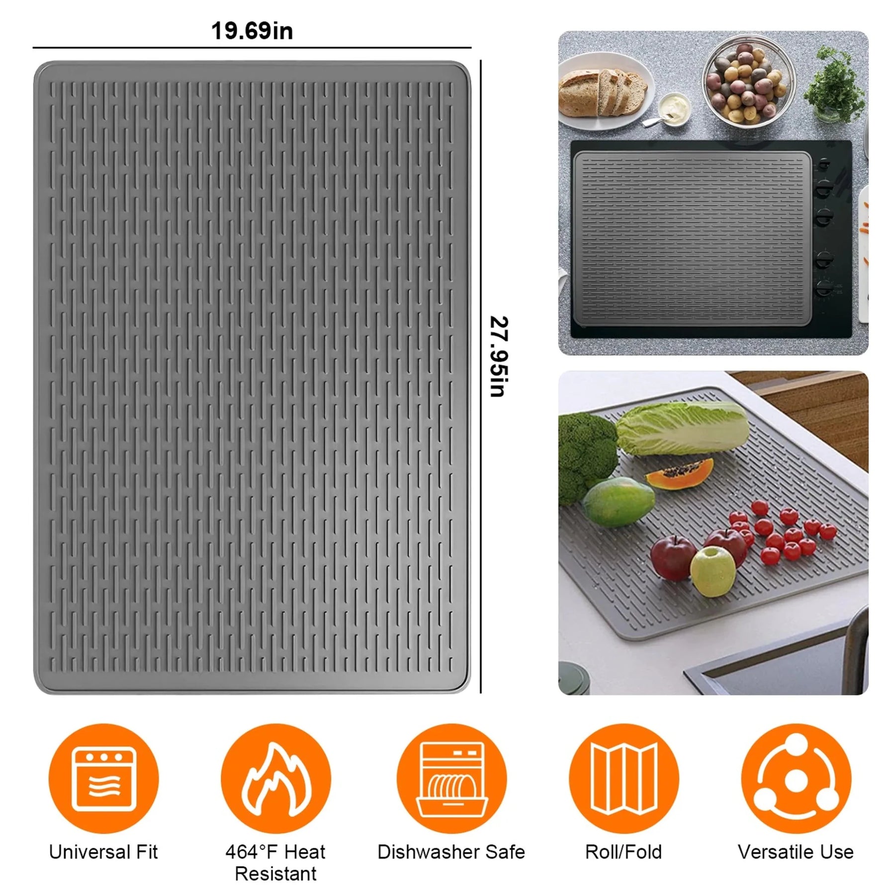 27.95x19.69in Electric Stove Cover Silicone Stove Mat-AMAZON FACTORY