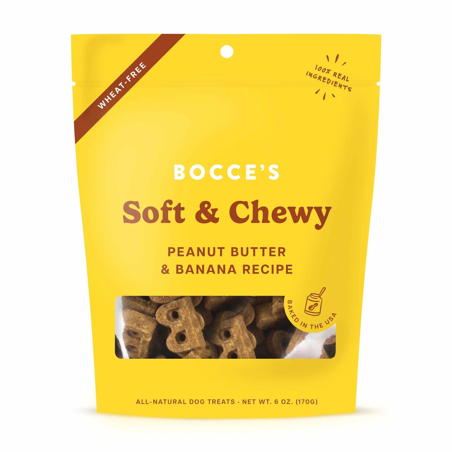 Bocce's Bakery Peanut Butter & Banana Soft & Chewy Dog Treats 6oz-AMAZON FACTORY