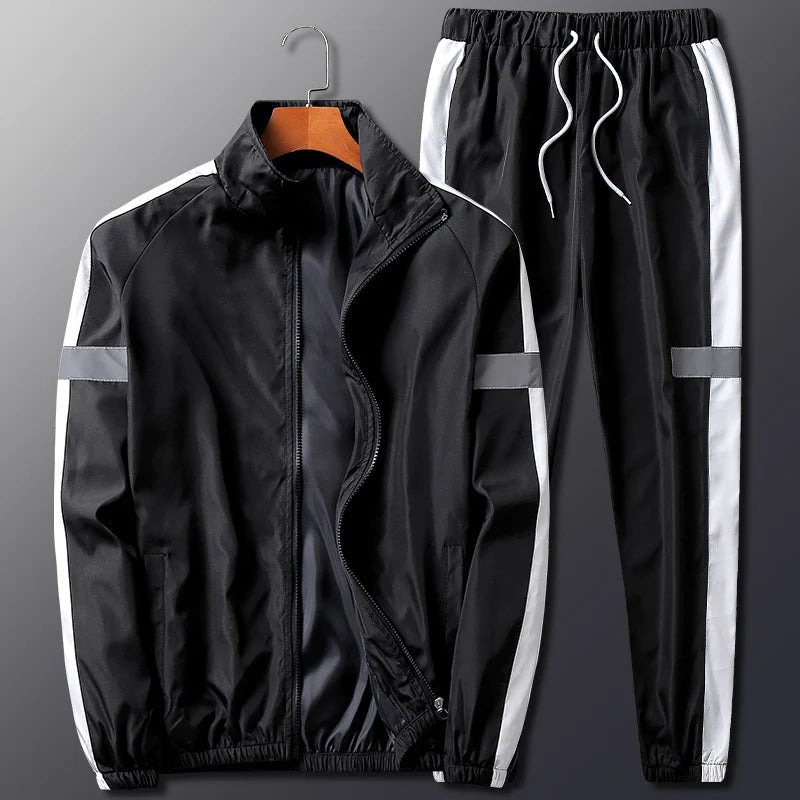 2Pcs Men Tracksuit Hoodie Tops Joggers Pants Tracksuit Set Male Running Jogging Sportswear Hooded Pants Mens Sweat Suit 2024-AMAZON FACTORY