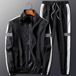 2Pcs Men Tracksuit Hoodie Tops Joggers Pants Tracksuit Set Male Running Jogging Sportswear Hooded Pants Mens Sweat Suit 2024-AMAZON FACTORY