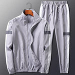 2Pcs Men Tracksuit Hoodie Tops Joggers Pants Tracksuit Set Male Running Jogging Sportswear Hooded Pants Mens Sweat Suit 2024-AMAZON FACTORY