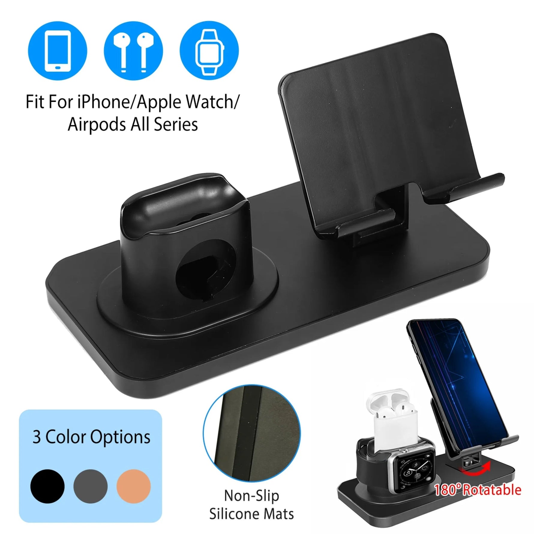 3 in 1 Charging Dock Station Phone Charger - AMAZON FACTORY