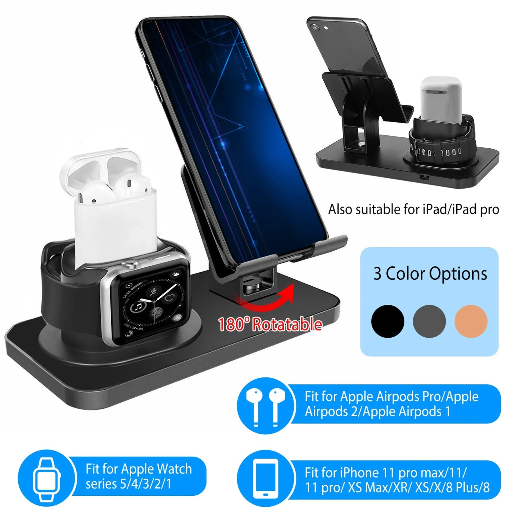 3 in 1 Charging Dock Station Phone Charger - AMAZON FACTORY