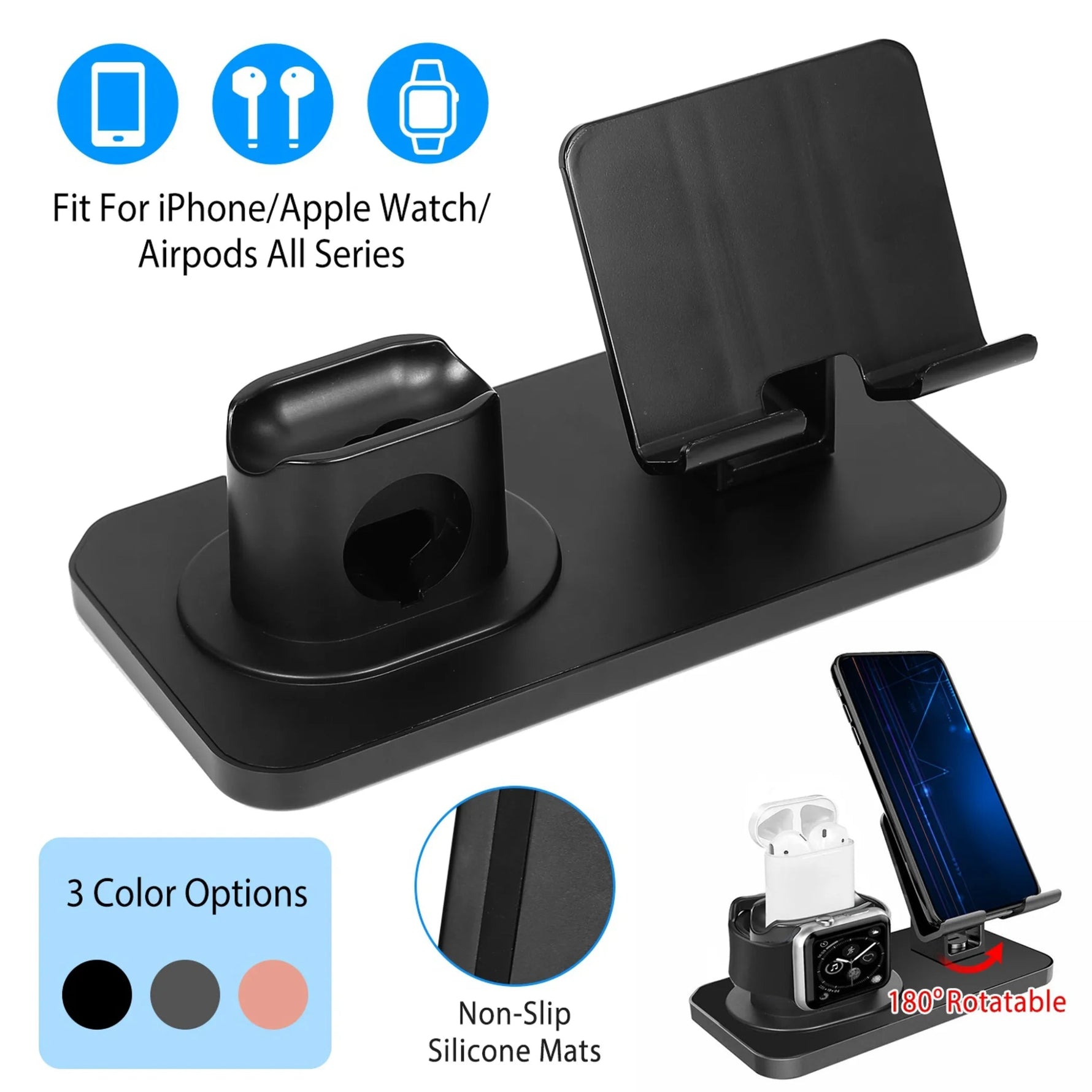 3 in 1 Charging Dock Station Phone Charger - AMAZON FACTORY