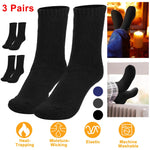 3 Pairs Men Warm Wool Socks Soft Cozy Winter Thermal Socks-AMAZON FACTORY