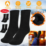 3 Pairs Men Warm Wool Socks Soft Cozy Winter Thermal Socks-AMAZON FACTORY