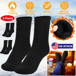 3 Pairs Men Warm Wool Socks Soft Cozy Winter Thermal Socks-AMAZON FACTORY