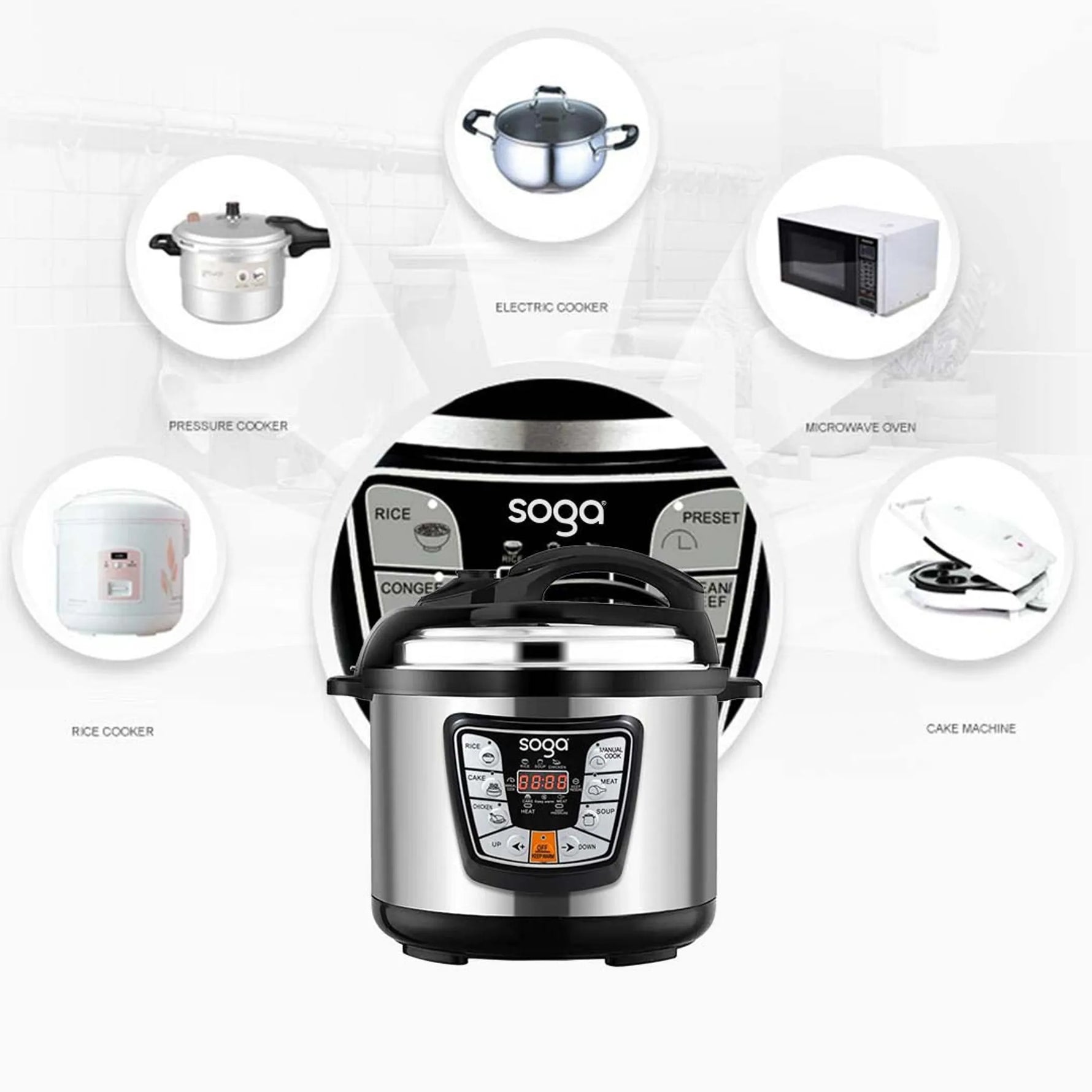 6L Commercial Grade Stainless Steel Pressure Cooker Nonstick-AMAZON FACTORY