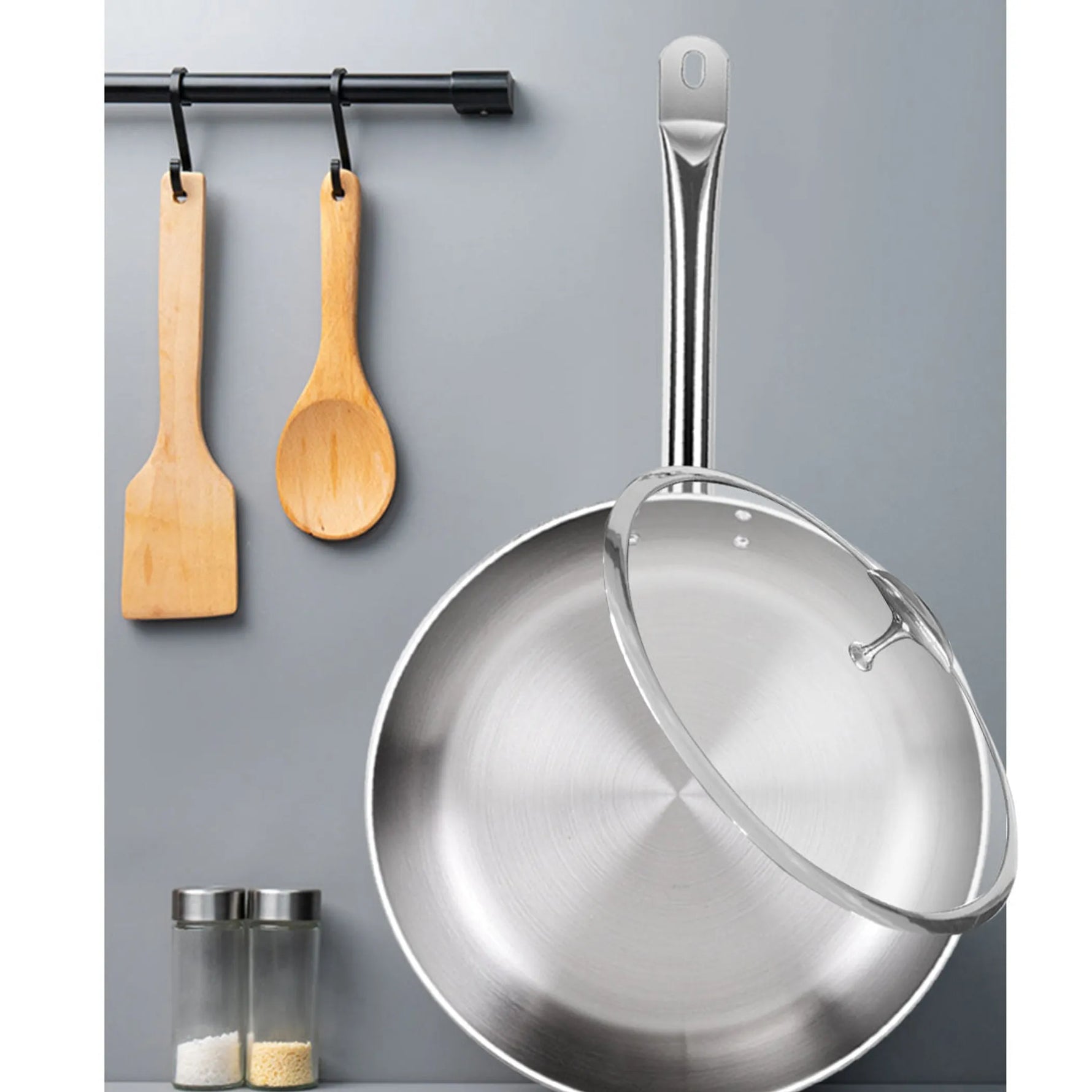 Stainless Steel Saucepan With Lid Induction Cookware With Triple Ply Base-AMAZON FACTORY