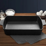 Cast Iron Rectangle Bread Cake Baking Dish Lasagna Roasting Pan-AMAZON FACTORY