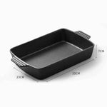 Cast Iron Rectangle Bread Cake Baking Dish Lasagna Roasting Pan-AMAZON FACTORY