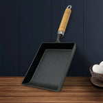 Cast Iron Tamagoyaki Japanese Omelette Egg Frying Skillet Fry Pan Wooden Handle-AMAZON FACTORY