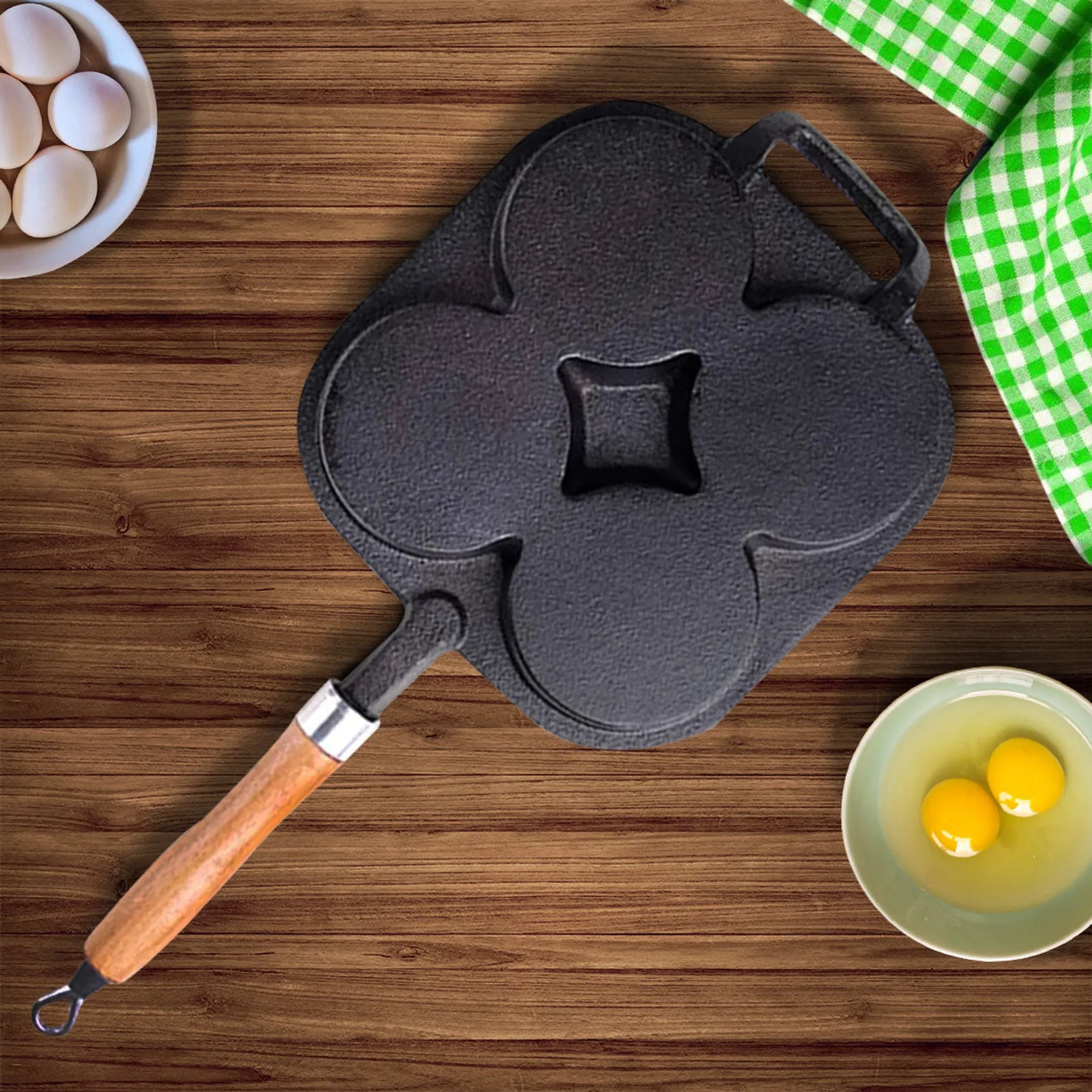 Mold Cast Iron Breakfast Fried Egg Pancake Omelette Fry Pan-AMAZON FACTORY