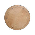 32" Brown and Black Faux Stone Round Framed Accent Mirror - AMAZON FACTORY