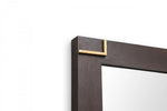 33" Brown and Gold Wood Framed Accent Mirror - AMAZON FACTORY
