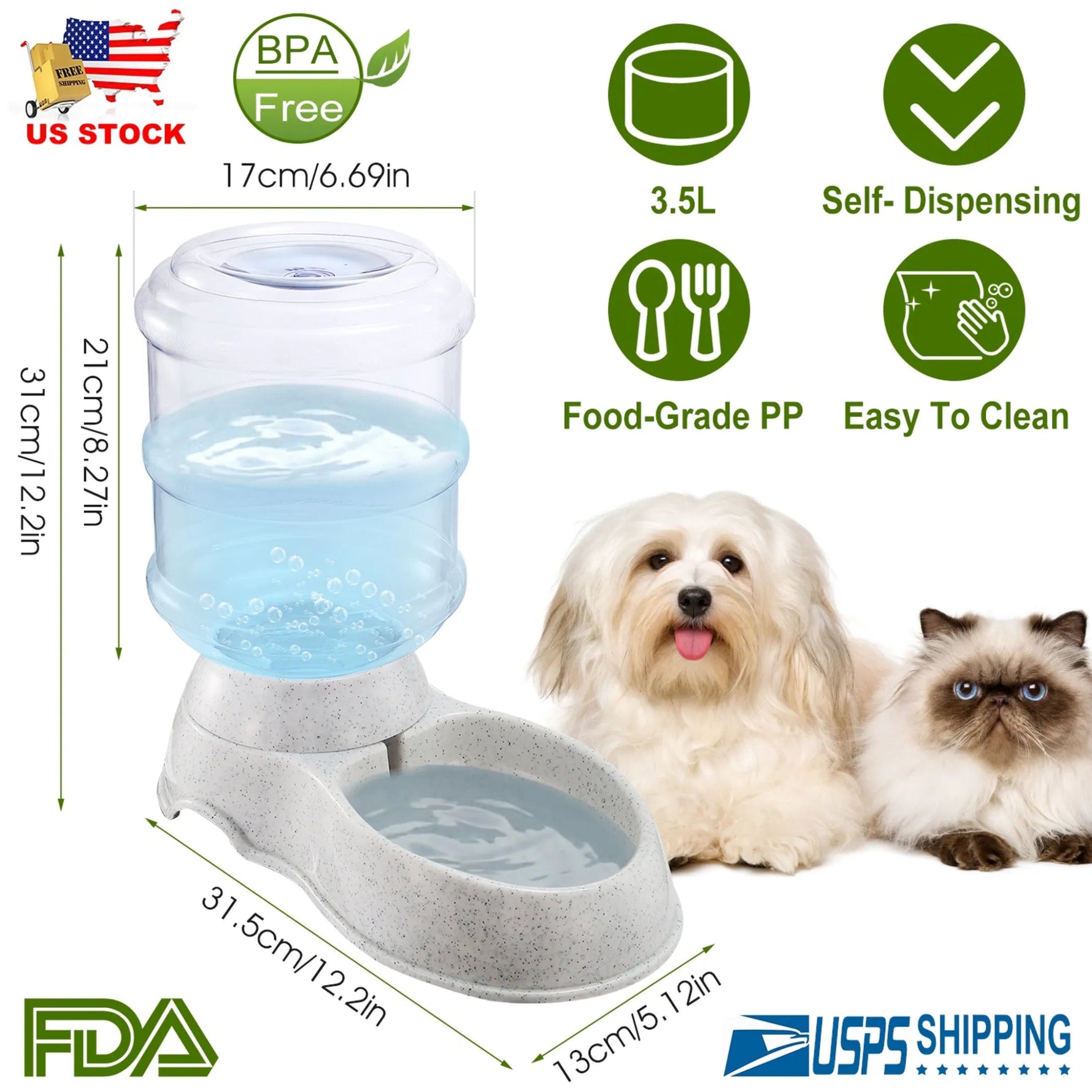 3.5L/1Gal Pet Water Dispenser Self - Dispensing Gravity - AMAZON FACTORY