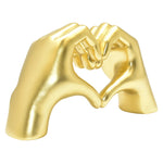 4" Gold Resin Heart Hands Tabletop Sculpture - AMAZON FACTORY
