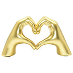 4" Gold Resin Heart Hands Tabletop Sculpture - AMAZON FACTORY