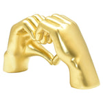 4" Gold Resin Heart Hands Tabletop Sculpture - AMAZON FACTORY