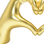 4" Gold Resin Heart Hands Tabletop Sculpture - AMAZON FACTORY