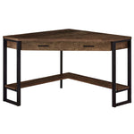 42" Brown and Black Corner Computer Desk-AMAZON FACTORY