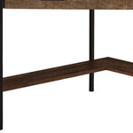 42" Brown and Black Corner Computer Desk-AMAZON FACTORY