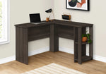 47" Brown Wood Corner Computer Desk-AMAZON FACTORY