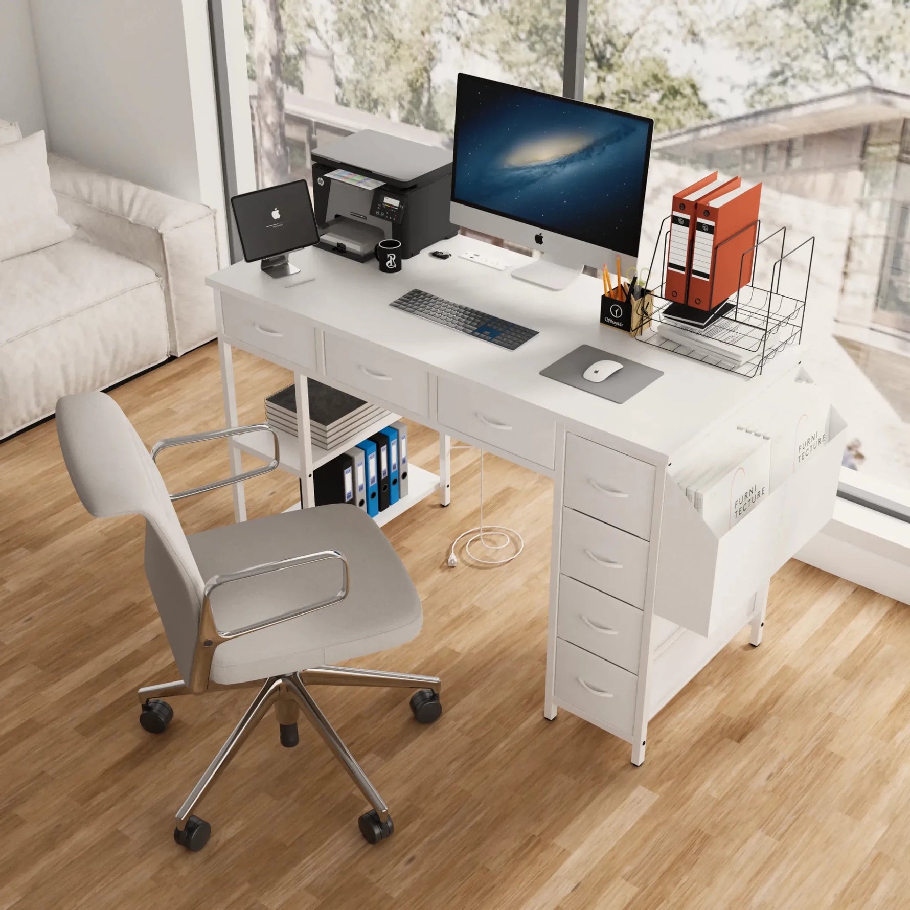 47' Computer Desk With Power Outlet-AMAZON FACTORY