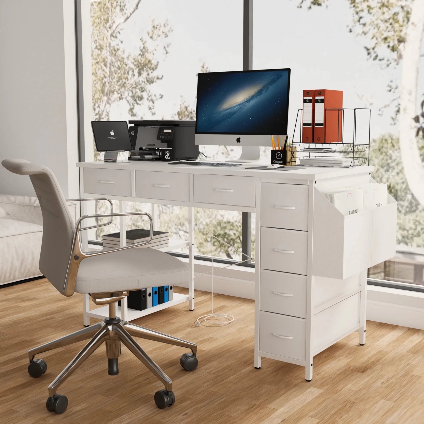 47' Computer Desk With Power Outlet-AMAZON FACTORY