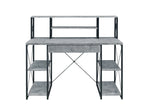 47" Gray and Black Computer Desk-AMAZON FACTORY