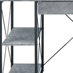 47" Gray and Black Computer Desk-AMAZON FACTORY