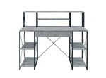 47" Gray and Black Computer Desk-AMAZON FACTORY