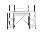 47" White and Black Computer Desk-AMAZON FACTORY