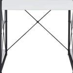 47" White and Black Computer Desk-AMAZON FACTORY