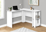 47" White Wood Corner Computer Desk-AMAZON FACTORY